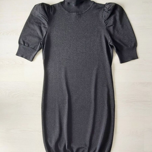 Access knit lurex dress black like new size L