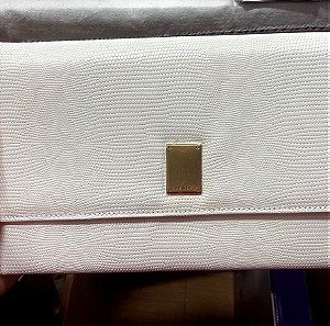 Κοσμηματοθήκη ταξιδιού τσάντα φάκελος με πολλές Θήκες δερματίνη λευκή