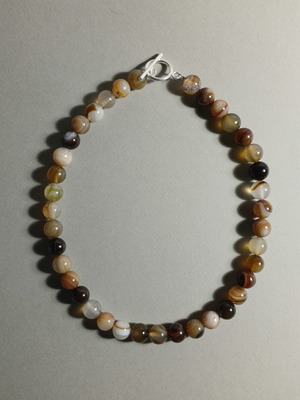 Handmade Agate Bead Choker Necklace Boho Style