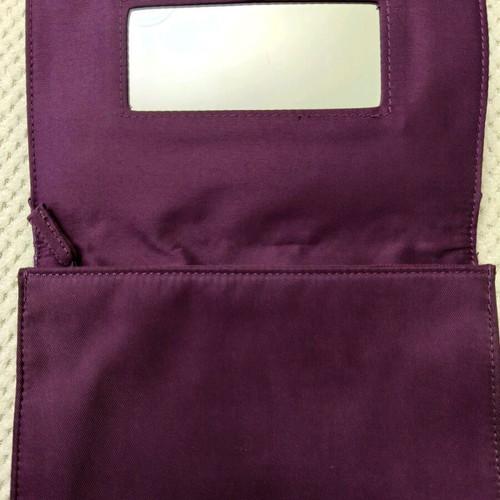 Yves Saint Laurent YSL clutch with built-in mirror used, purple