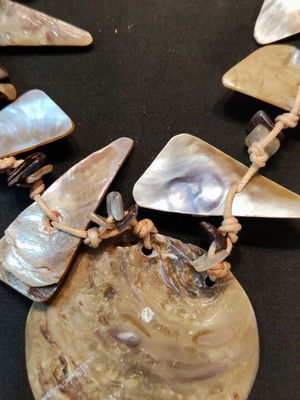 Summer handmade necklace like new made of natural shells