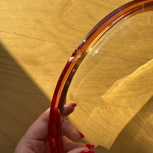 Leonardo Germany Free Form Art Glass platter 34cm like new