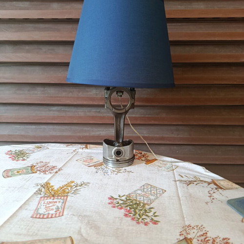 Handmade table lamp steel and aluminum custom order