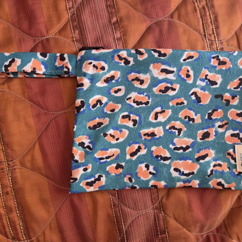 Bleecker & Love Handbag new, blue animal print pouch