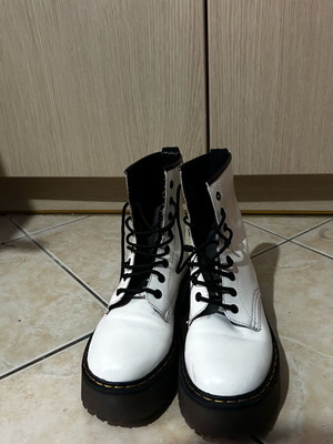 Corina white patent leather boots size 38 like new