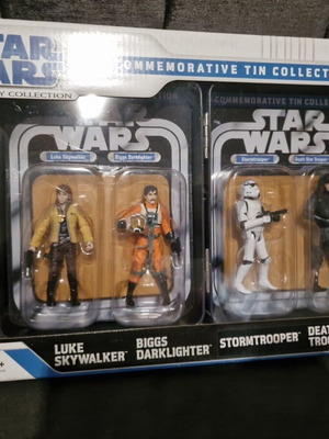 Star Wars Episode IV Commemorative Tin Collection new, 4 figures