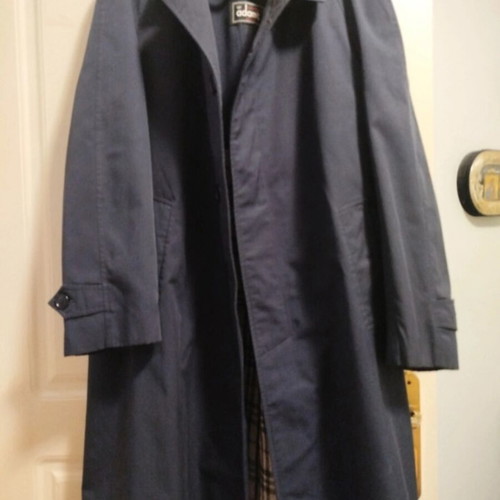 Men's trench coat with inner lining like new, blue, size L