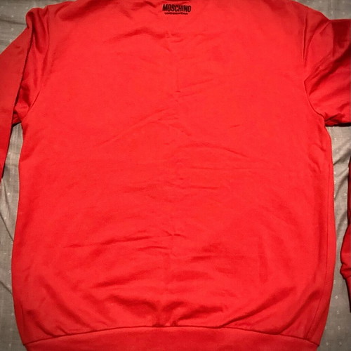 Moschino sweatshirt used, red coral, size XL