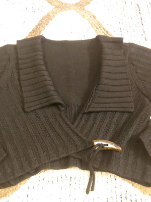 Bolero used 50% merino wool, size S, black