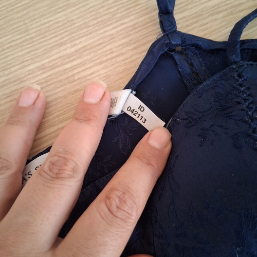 Victoria's Secret Babydoll slip size S like new, beige and dark blue
