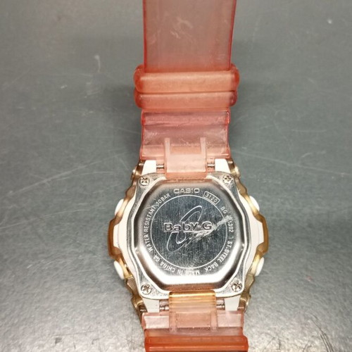 Casio Baby-G BG-1302 women's orange wristwatch used