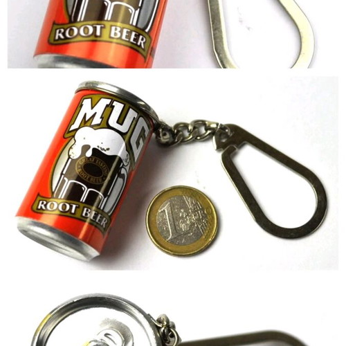 Pepsi Cola Mug Root Mini Beer Can Keychain USA 1998 like new