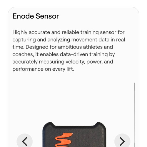 Enode Pro (v max pro) like new with case and barbell and hip straps