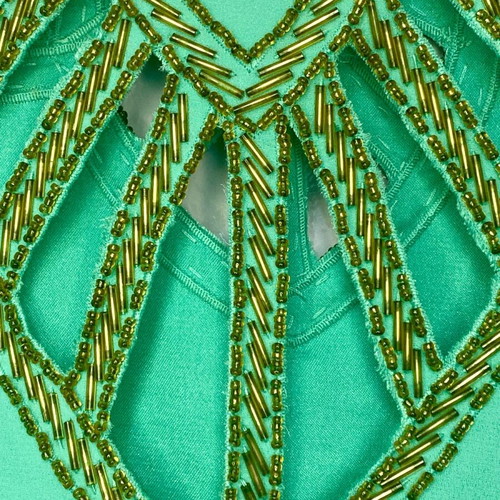 Ark & Co beaded slip dress like new, size M, turquoise and gold