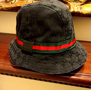 GUCCI ΑΥΘΕΝΤΙΚΌ ΜΑΥΡΟ -ΓΚΡΙ ΥΠΕΡΟΧΟ ΚΛΑΣΣΙΚΟ ΚΑΠΕΛΟ!