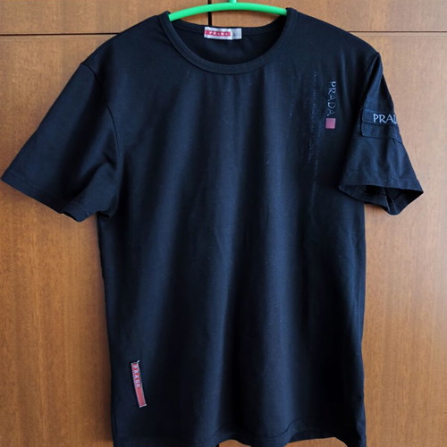Prada men's t-shirt new, size L, black