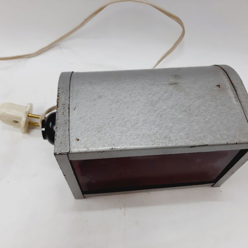 Vintage photographic safety lamp with red filter used, USSR 60s, E27