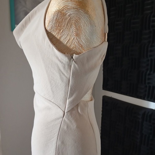 Zara maxi dress beige size S like new, elastic