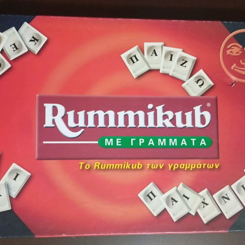 Rummikub with Letters board game used, Greek edition