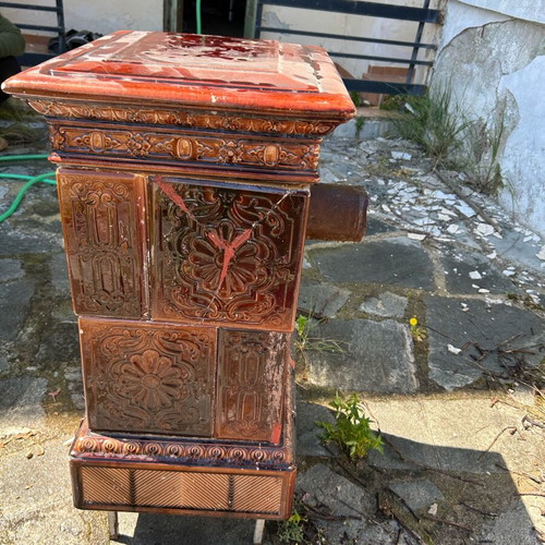 Porcelain stove used antique
