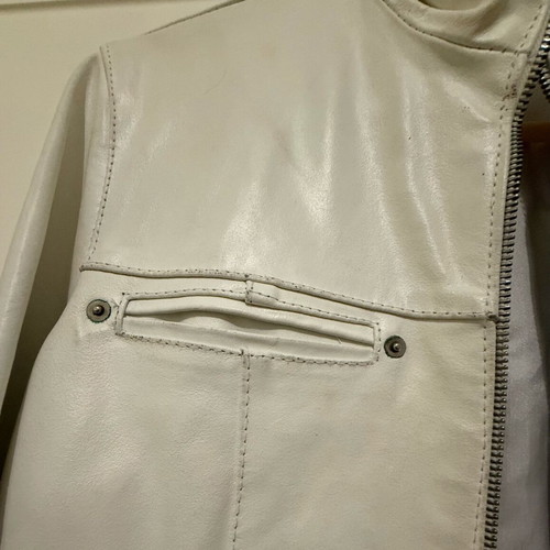 White leather jacket List Small like new
