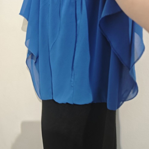 Two-tone summer dress size S like new, black and blue