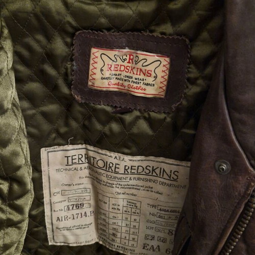Redskins men's leather jacket vintage XL used, brown