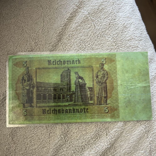 Old World War II banknote