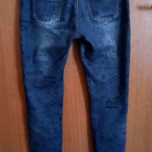 Elastic women's jeans pants M blue like new