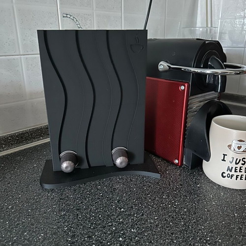 Nespresso Capsule Holder 3D Printed, new, wavy design