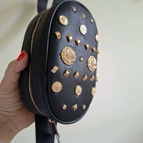 Τσάντα μέσης Stradivarius μαύρη καινούργια, πολυτελής