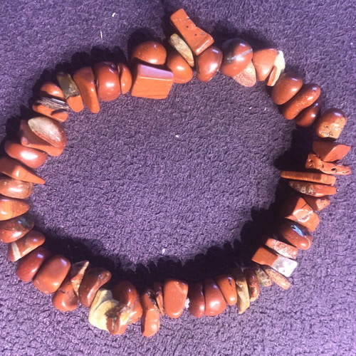 Bracelet with authentic red jasper stone