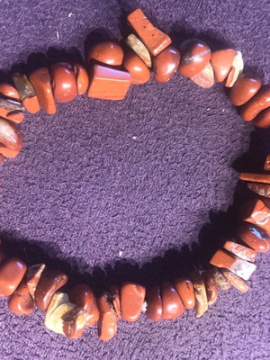 Bracelet with authentic red jasper stone
