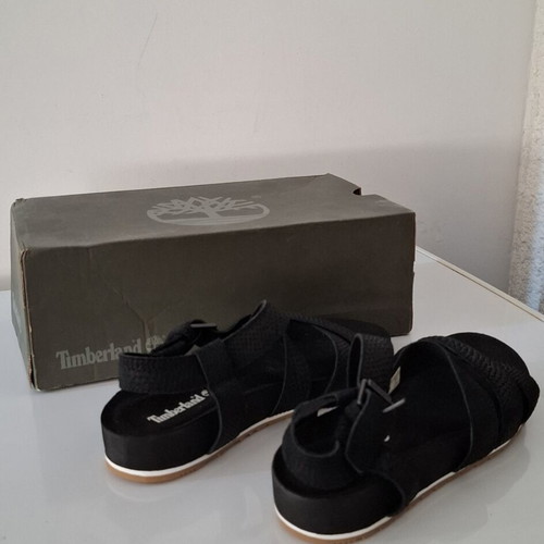 Timberland Malibu Waves ankle strap sandals new, black, size 37
