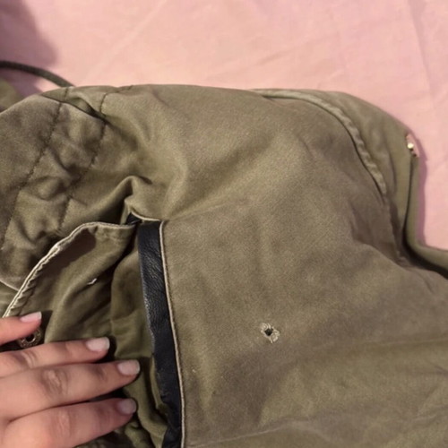 Winter jacket used with fur lining green