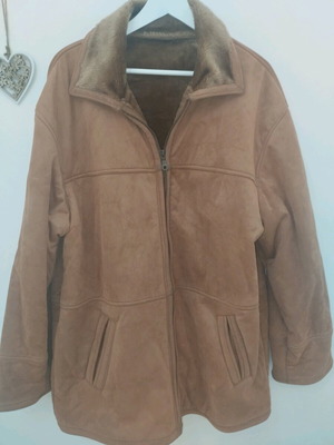 Men's mouton with fur used, brown, size XL