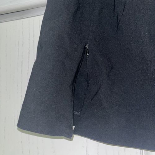 M&F black skirt with side and front zippers, size M