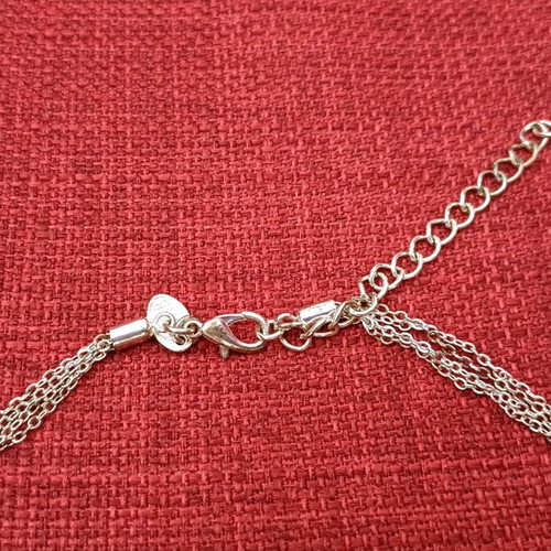 Necklace with pearls like new, silver