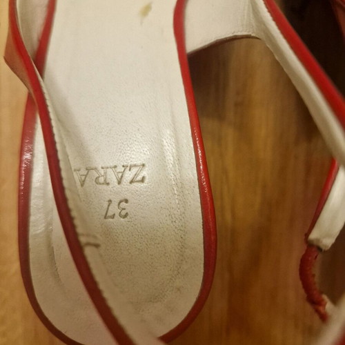 Zara patent leather pump used, red, size 37