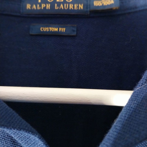 Polo Ralph Lauren men's polo shirt L like new, blue and white