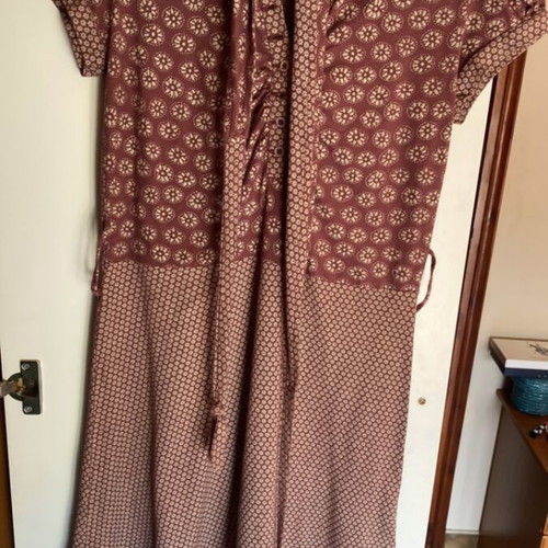 A.L.E. women's dress like new, cotton, mini, white and brown