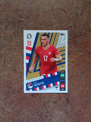 Filip Kostic Topps Euro 2024 Match Attax συλλεκτική κάρτα