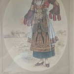 Traditional Karagouna Costume Thessalian Plain Chromolithograph