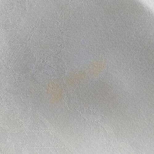Vintage damask tablecloth set with 6 used napkins