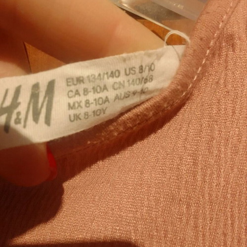 Girls' dress H&M pink size 134-140cm like new
