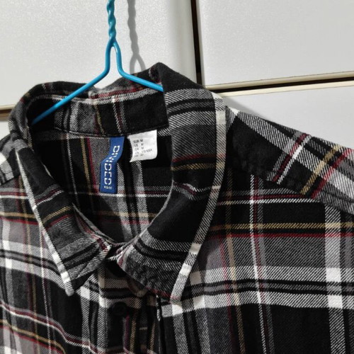 H&M Plaid Men's Shirt like new, gray multicolor, size M