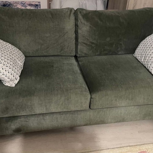 Handmade living room set like new with three-seat, two-seat sofa, chaise lounge and stool