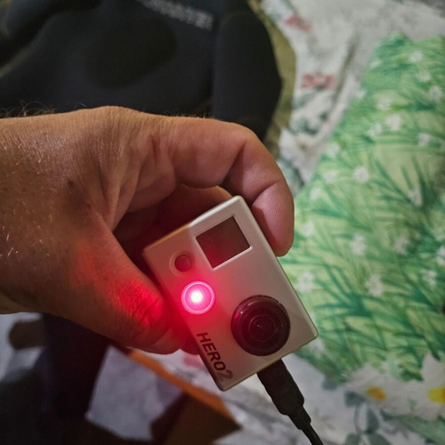 Go Pro Hero 2 used with waterproof housing and accessories