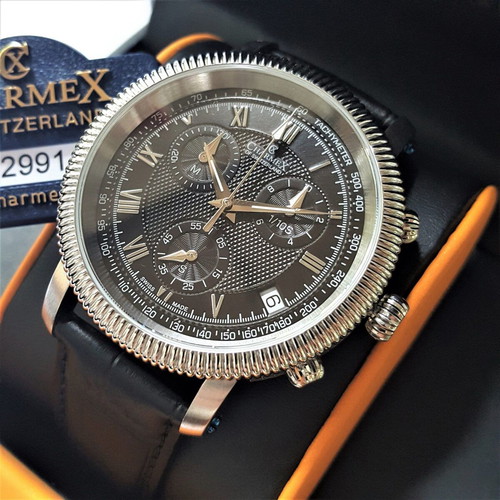 Charmex of Switzerland wristwatch new, men's, black