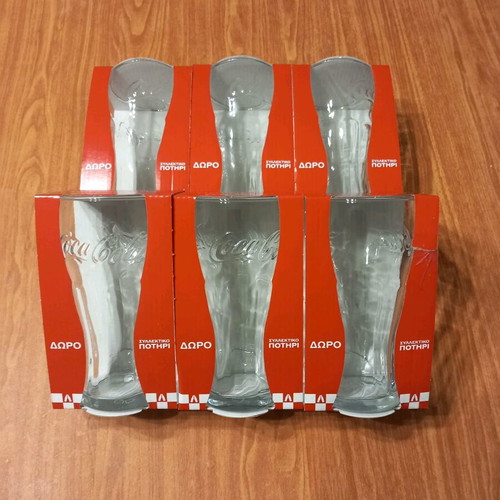 Coca-Cola collectible glasses new, set of 6 pieces